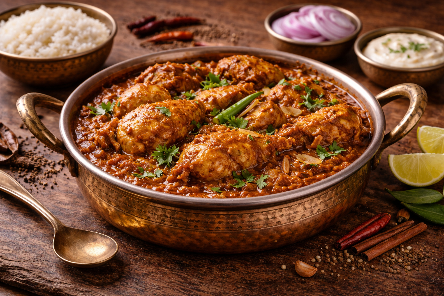 Chicken Handi - rich and creamy chicken curry